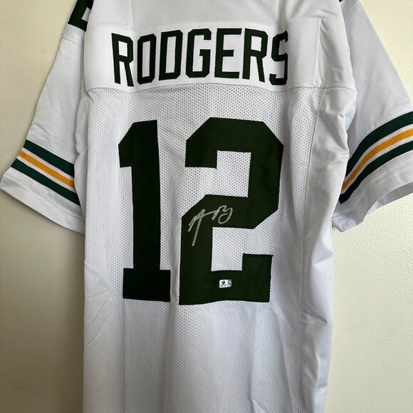 AARON RODGERS SIGNED GREEN BAY PACKERS QB AUTOGRAPHED CUSTOM JERSEY w/COA XL 871